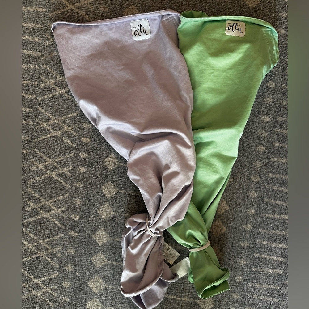 2 Ollie Swaddles -- Lavender & Mint Green